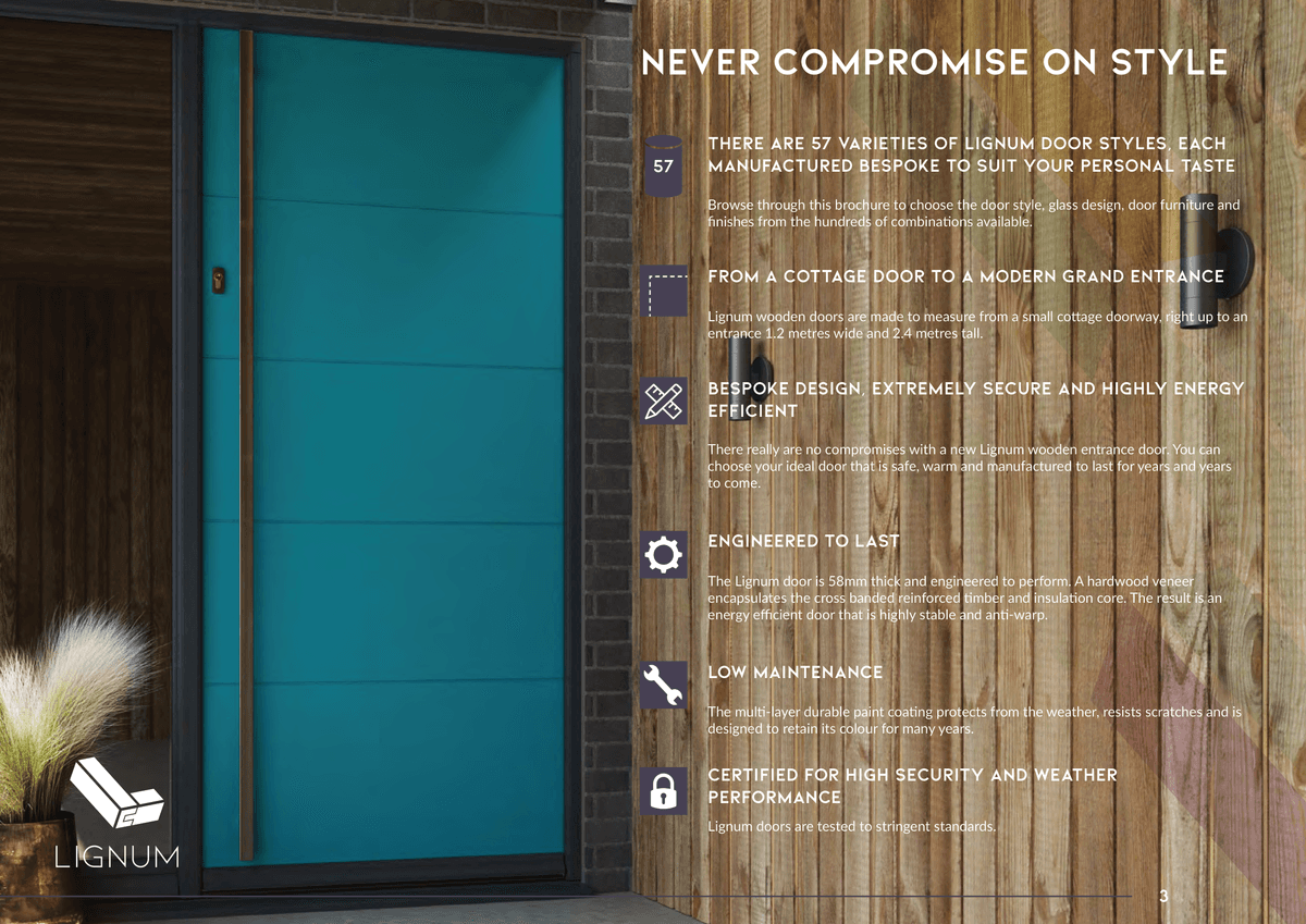 Lignum engineered timber entrance door